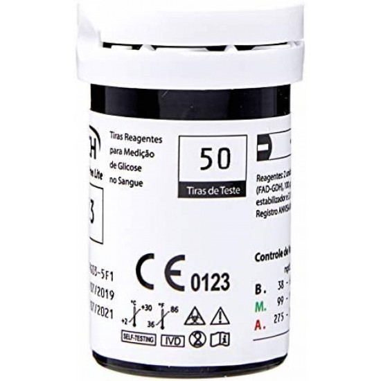 TIRA PARA MEDIÇÃO DE GLICEMIA LITE C/ 50 - G.TECH