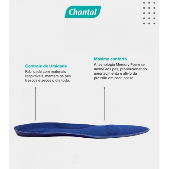 PALMILHA MEMORY FOAM + GEL - CHANTAL