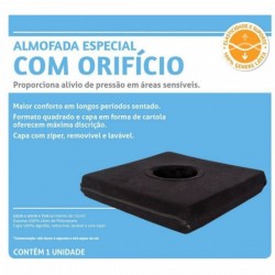 ALMOFADA QUADRADA COM ORIFICIO LATEX - PERFETTO