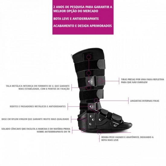 BOTA IMOBILIZADORA CURTA COMFORT HIDROLIGHT