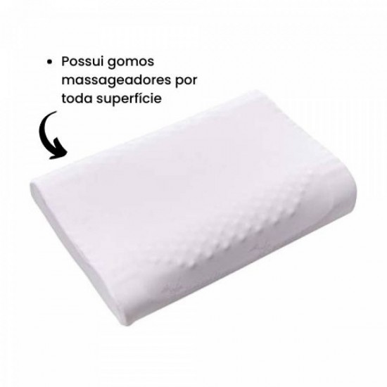 TRAVESSEIRO CERVICAL LÁTEX 50X70CM VITTAFLEX