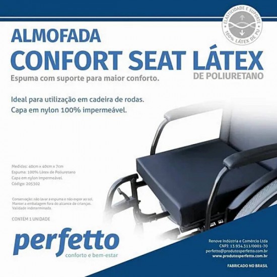ALMOFADA CONFORT SEAT PRETO  - PERFETTO