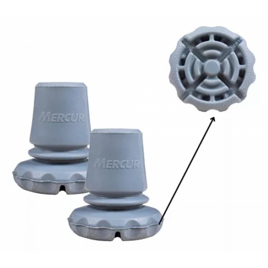 PONTEIRA PARA MULETA AXILAR CINZA ARTICULADA 7/8 - MERCUR