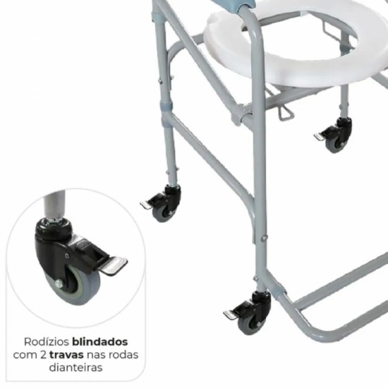 CADEIRA DE BANHO HIGIÊNICA DOBRÁVEL 120KG D40 DELLAMED