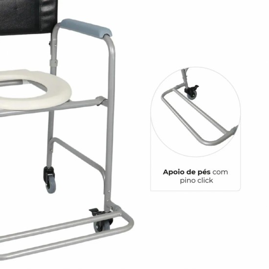 CADEIRA DE BANHO HIGIÊNICA DOBRÁVEL 120KG D40 DELLAMED