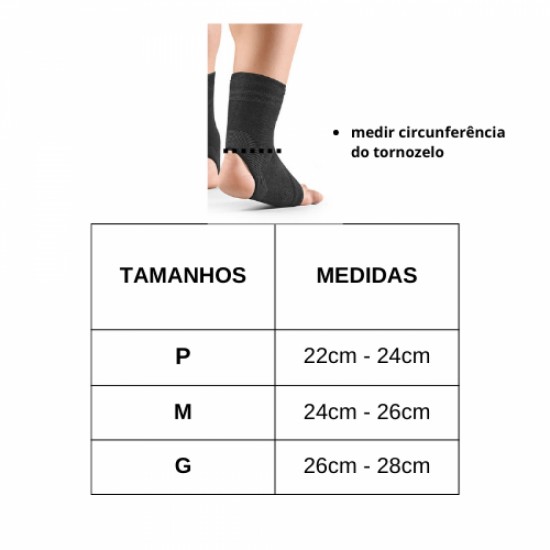 PAR DE TORNOZELEIRAS ELÁSTICAS PRETA STANDARD HIDROLIGHT