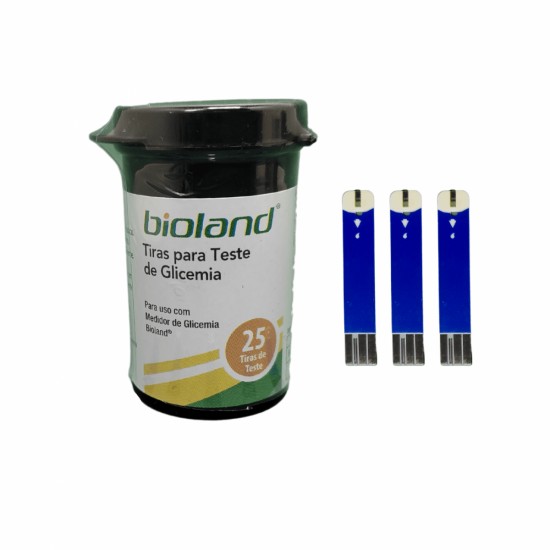 TIRA DE TESTE DE GLICOSE C/ 25 BIOLAND G423-S