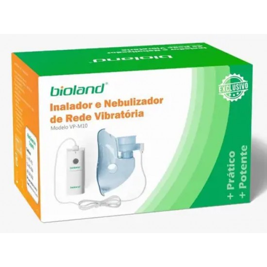 INALADOR E NEBULIZADOR DE REDE VIBRATÓRIA PORTÁTIL VP-M10 - BIOLAND