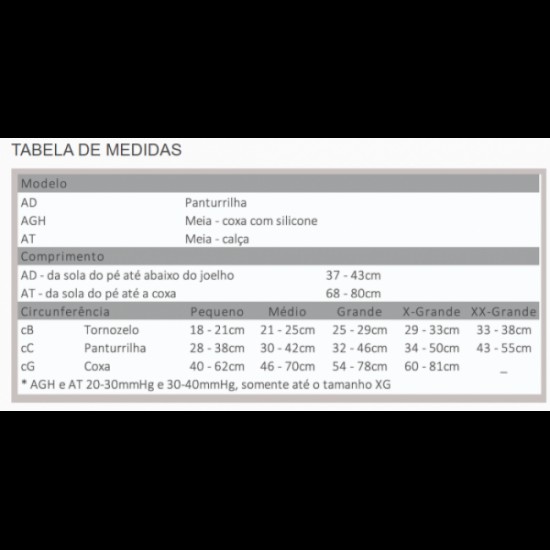 MEIA CALÇA VENOSAN AT 6000 MÉDIA COMPRESSÃO 20-30MMHG - SEM PONTEIRA