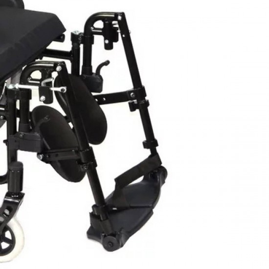 CADEIRA DE RODAS K2 PÉS ELEVÁVEIS EM ALUMÍNIO PRETA 50CM - ORTOBRAS