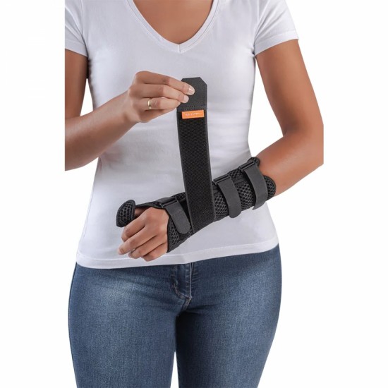 ÓRTESE COMFORT AIR LONGA COM POLEGAR PRETA - HIDROLIGHT