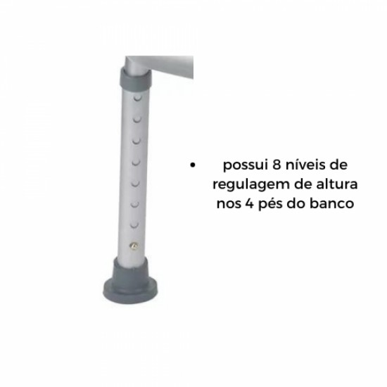 BANCO PARA BANHO SEM ENCOSTO ATÉ 130KG D1 - DELLAMED