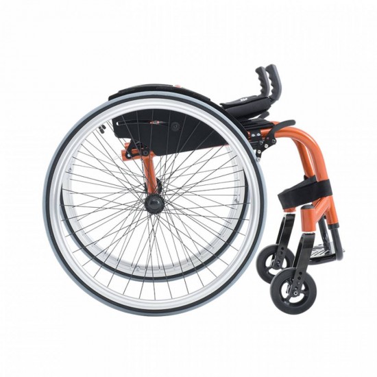 CADEIRA DE RODAS STAR LITE MONOBLOCO EM ALUMÍNIO 42CM PRETA - ORTOBRAS