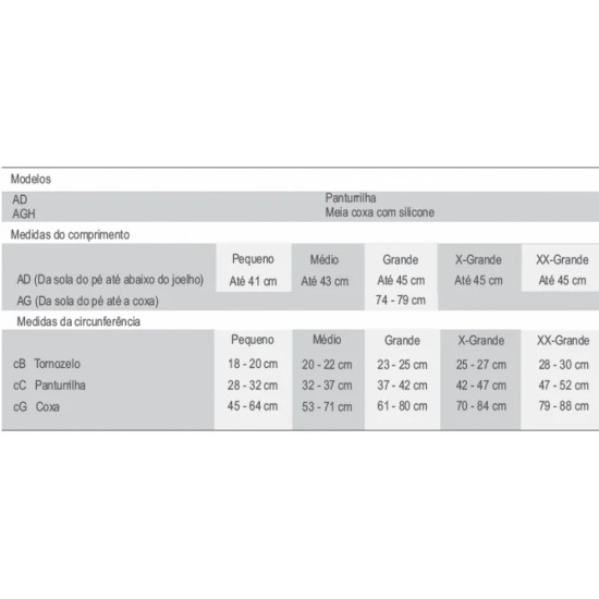 MEIA 3/4  VENOSAN AD AES ANTITROMBO BRANCA 18MMHG